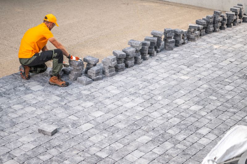 Concrete paver surface